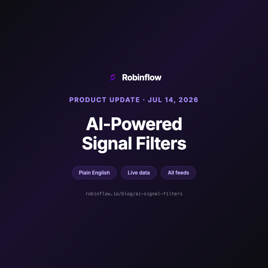 Product update cover: AI-powered signal filters built from plain English